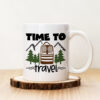 Чаша с надпис Time To Travel, Раница, Планини