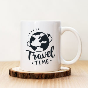 Чаша с надпис Travel Time Worldwide
