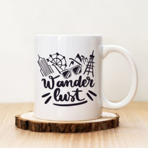 Чаша с надпис Wander Lust