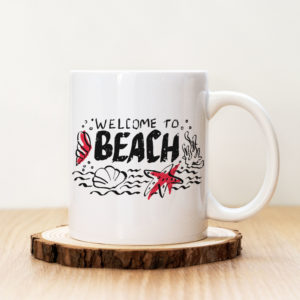 Чаша с надпис Welcome to the Beach