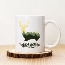 Чаша с надпис Wild Nature Тъмно Зелена