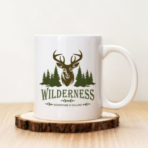 Чаша с надпис Wilderness Adventue is Calling