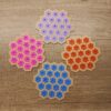 Подложки за чаши Pixel Art Цветчета Ръчна Изработка Комплект 4 бр.