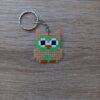 Ключодържател Pixel Art Бежов Бухал Ръчна Изработка