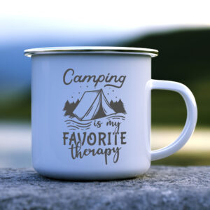 Канче Camping is my favorite therapy Сиво