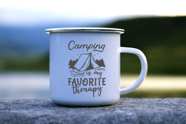 Канче Camping is my favorite therapy Сиво