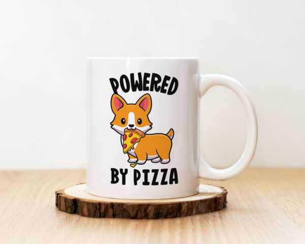 Чаша Powered By Pizza Corgi