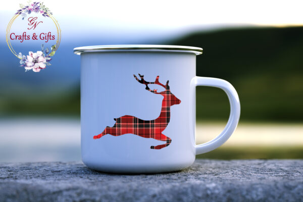 Коледно канче Christmas Plaid Deer