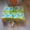 Бебешко одеяло Baby Boo трицветно ръчно плетено подарък за бебе