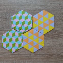 Alternative view of Подложки за чаши Pixel Art Geometric Patterns Ръчна Изработка Комплект 4 бр.