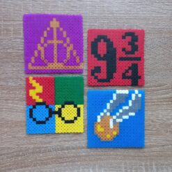 Alternative view of Подложки за чаши Pixel Art Хари Потър Ръчна Изработка Комплект 4 бр.