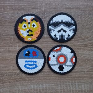 Подложки за чаши Pixel Art Междузвездни Войни Ръчна Изработка Комплект 4 бр.
