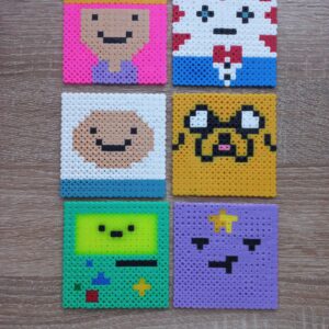 Подложки за чаши Pixel Art Време за Приключения Ръчна Изработка Комплект 6 бр.