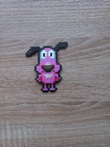 Магнит Кураж, страхливото куче Pixel Art Ръчна Изработка