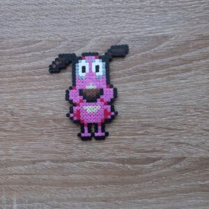 Магнит Кураж, страхливото куче Pixel Art Ръчна Изработка