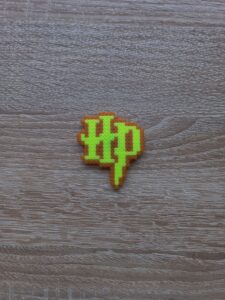 Магнит Хари Потър 5х5.5 см неон Pixel Art Ръчна Изработка