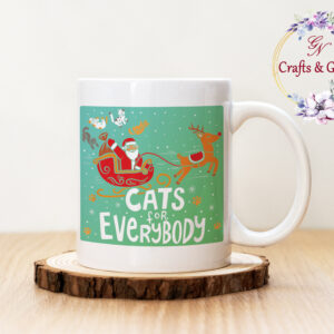 Коледна чаша Cats for everybody gradient