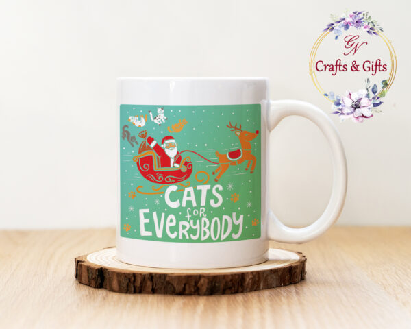 Коледна чаша Cats for everybody gradient
