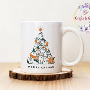 Коледна чаша Merry Catmas Gold