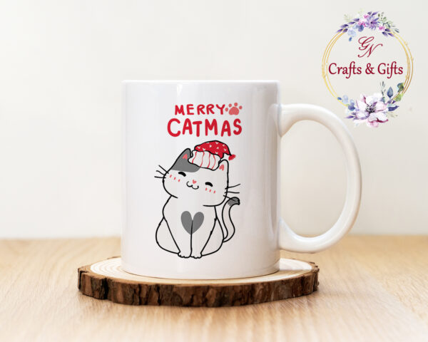 Коледна чаша Коте и сърце
