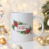 Коледна чаша с коледни звезди и надпис Merry Christmas