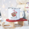 Коледно канче с ленивец и надпис Merry Slothmas