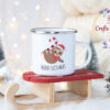 Коледно канче с ленивец и надпис Merry Slothmas