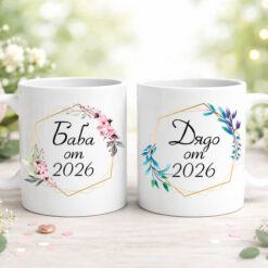 Комплект чаши баба и дядо от 2026 с рамка