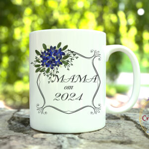 Чаша Мама от 2024 с рамка и цветя