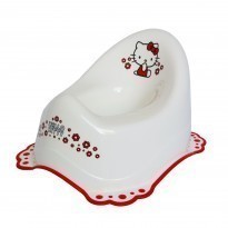 Детско гърне Hello Kitty с гумирана основа бяло