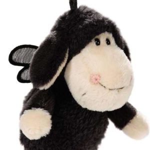 Ключодържател с овцата Jolly - Don't worry be happy - Черен 10 см.