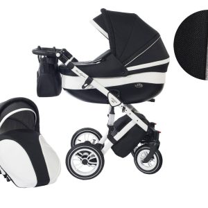 Количка Baby Merc 2 в 1 модел Style черна с бяло