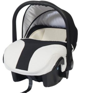 Кошче за бебета за кола Baby Merc Style бяло с тъмно синьо