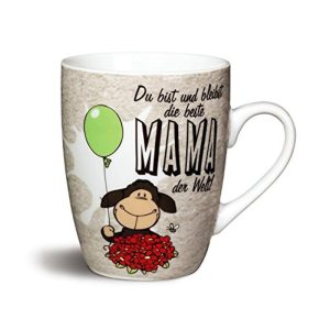 Порцеланова чаша с надпис "Du bist und bleibt die beste MAMA der Welt!"