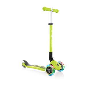 Сгъваема тротинетка със светещи гуми Globber Primo Foldable Lights, Зелена