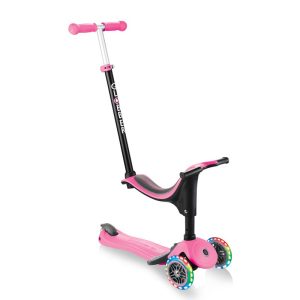 Тротинетка Globber 4 в 1 със степенки, GO UP Sporty Plus Lights – наситено розова