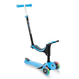 Тротинетка Globber 4 в 1 със степенки, GO UP Sporty Plus Lights – небесно синя