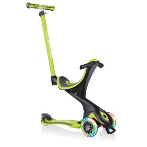 Тротинетка с родителски контрол 5 в 1 Globber Go Up Comfort Lights - зелена