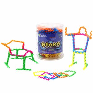 Цветен конструктор с гъвкави части - 20 броя, STEMS