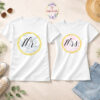 Комплект тениски за двойки Mr & Mrs от памук