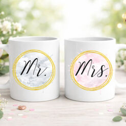 Комплект чаши Mr. & Mrs. – Подарък за младоженци