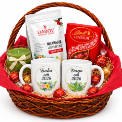 Луксозна мини подаръчна кошница Lindt за нови баба и дядо